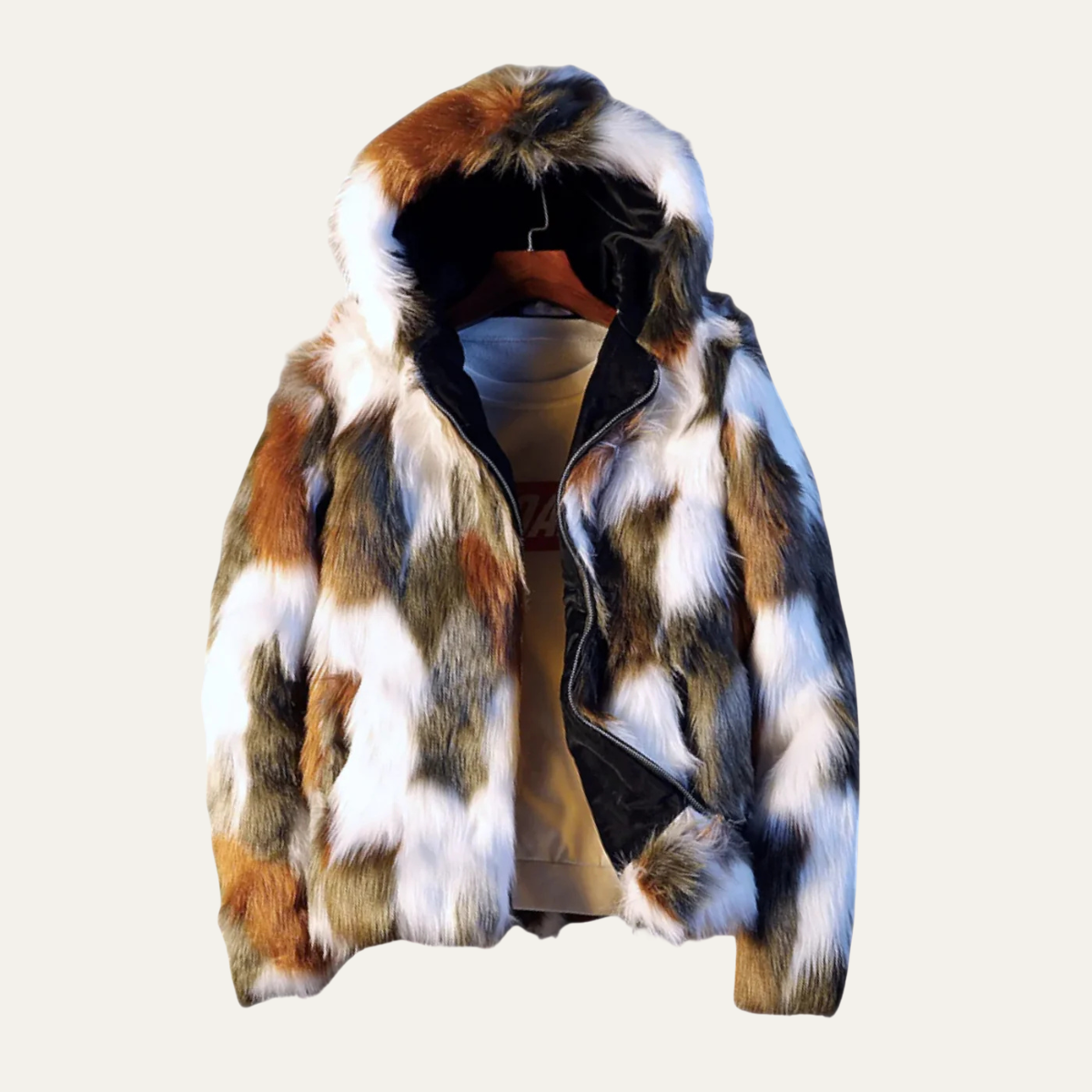 Axel | Men's Faux Fur Puffer Jacket Multicolor
