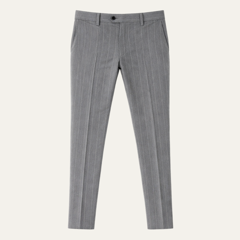 Dama Washington Cruz men's slim fit dress pants gray pinstripe - view 2