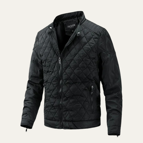 Dama Washington Axel men's quilted jacket black - front view