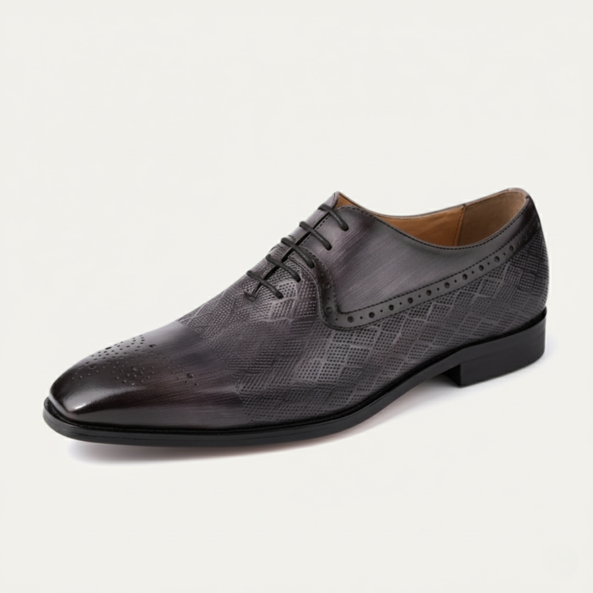 Rowan | Men's Black Leather Oxford Dress Shoe Lace Up