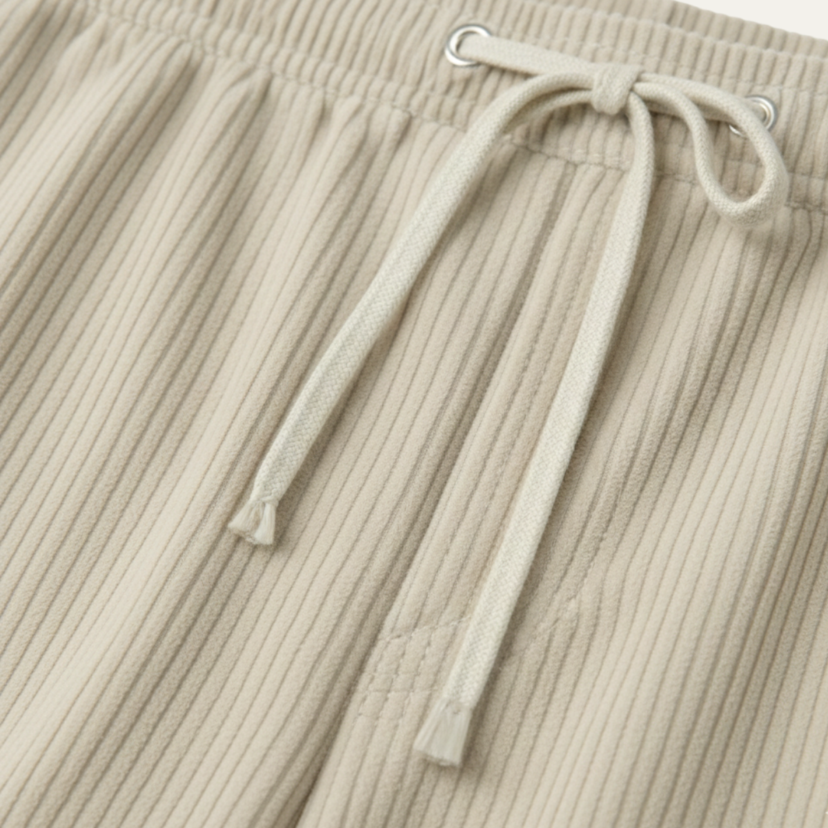 Rhys | Men's Casual Ribbed Lounge Pants Cream