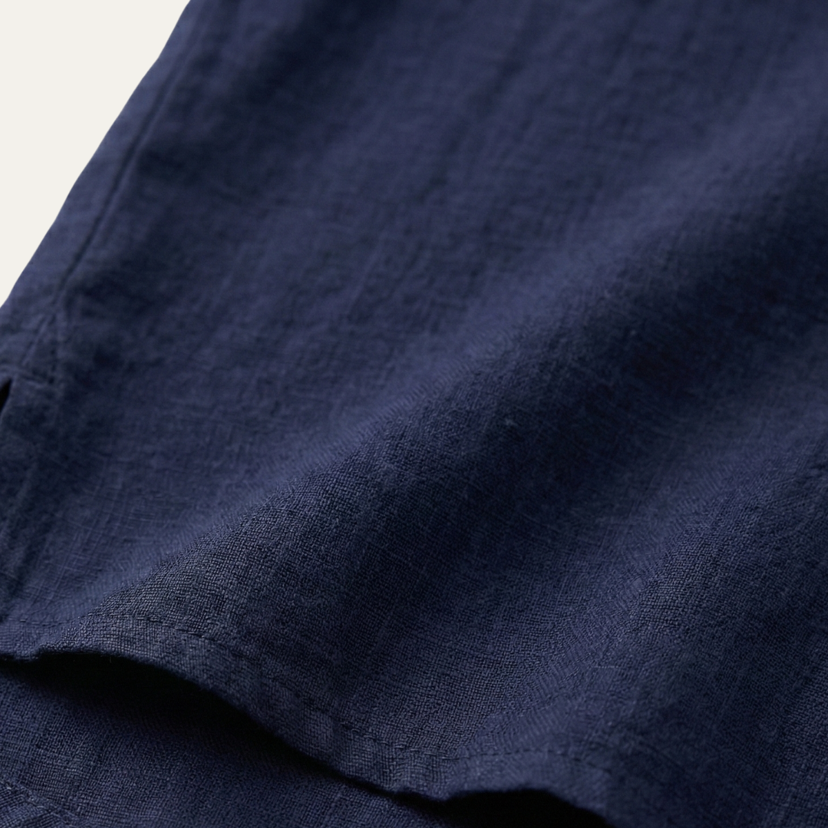 Axel | Men's Lightweight Linen Henley Shirt Navy Short Sleeve