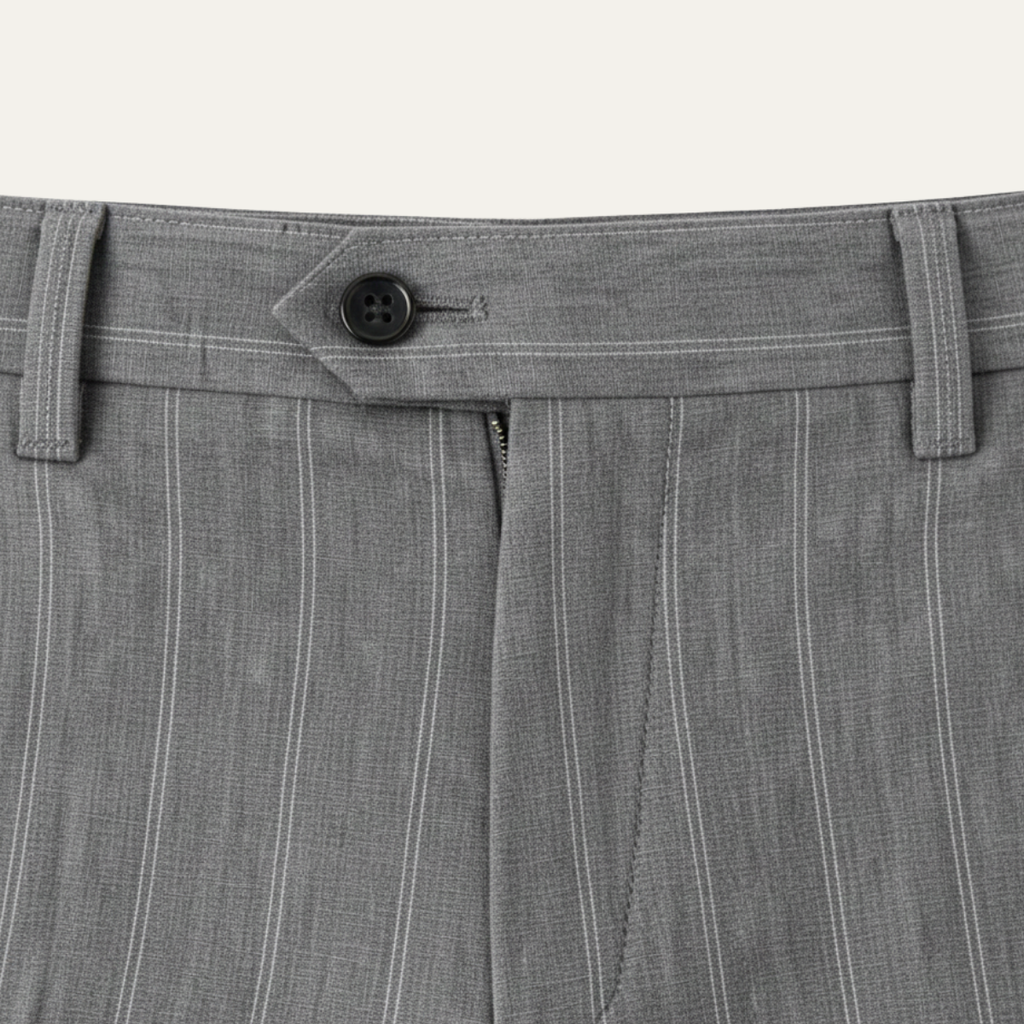 Dama Washington Cruz men's slim fit dress pants gray pinstripe - view 9