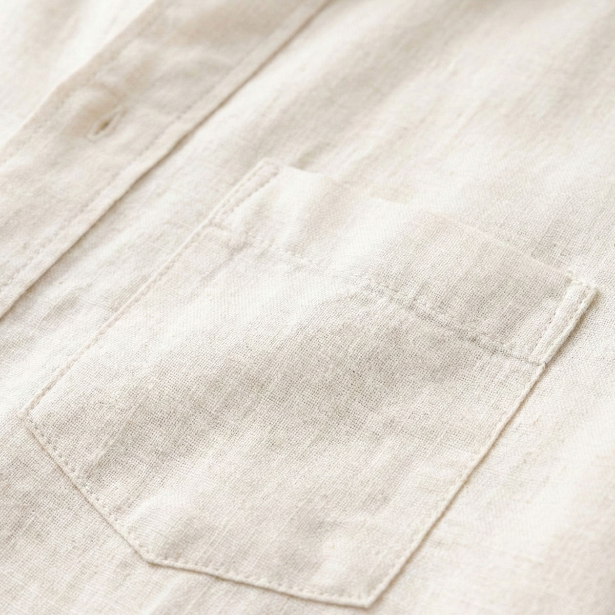 Rowan | Men's Linen Set Cream Oversized Shirt Pants