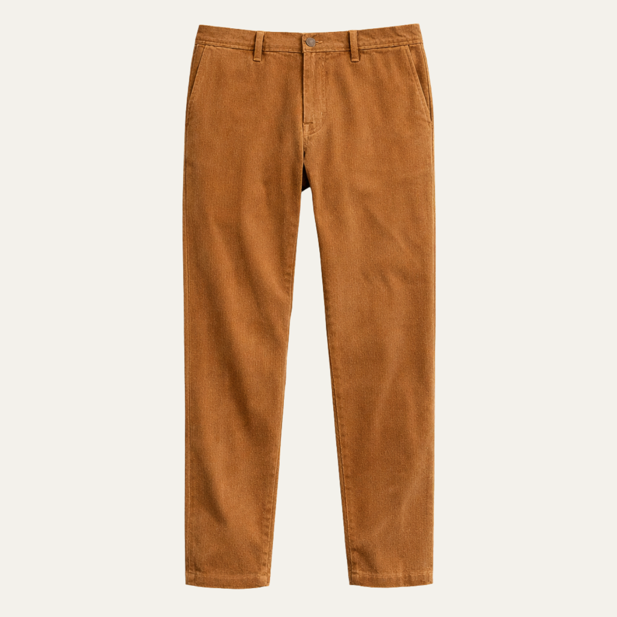 Axel | Men's Corduroy Pants Caramel Slim Fit Casual