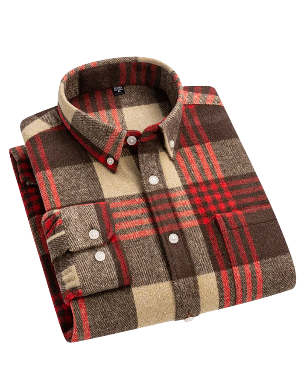 Ash | Men's Plaid Button Up Shirt Navy Cream