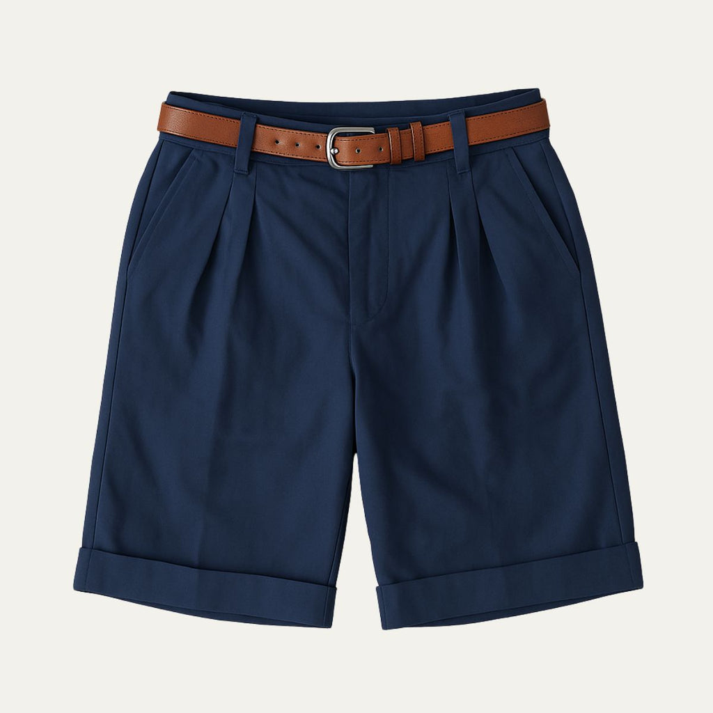 Dama Washington Rowan men's tailored pleated shorts navy - view 9