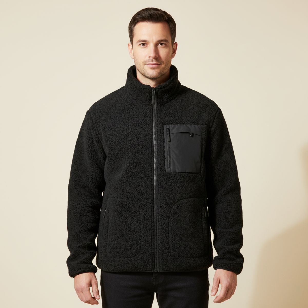 Blake | Men's Fleece Jacket Sage Green Zip Up