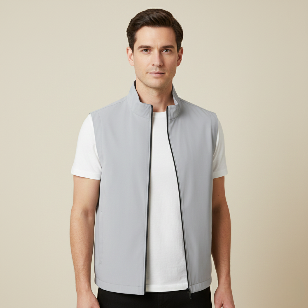 Sage | Men's Lightweight Casual Vest Gray Sleeveless