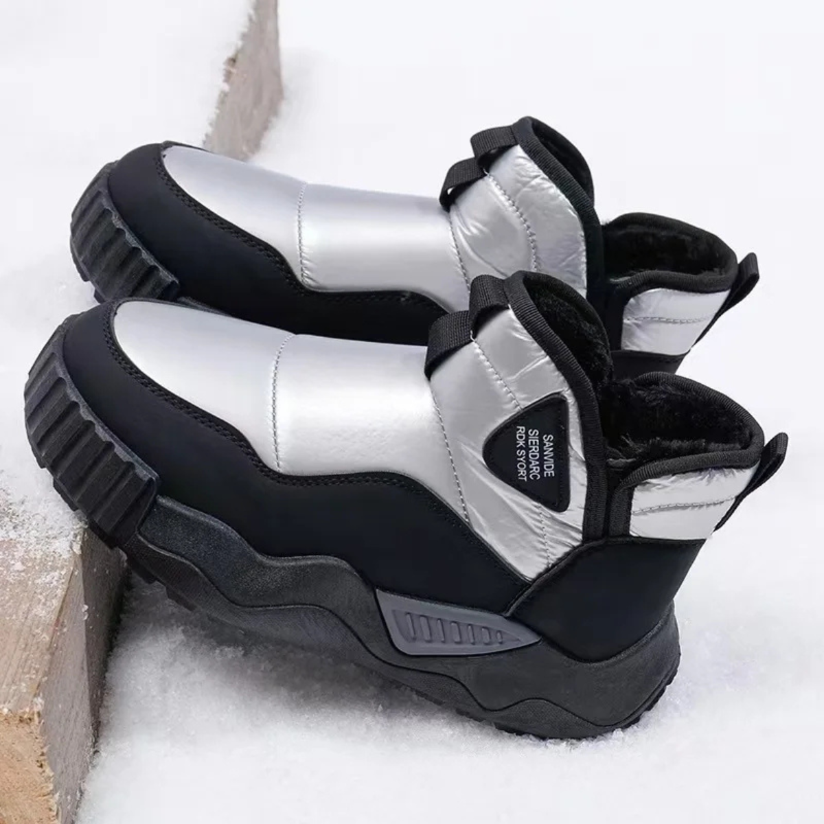 Axel | Men's Insulated Anti Slip Snow Boots Black