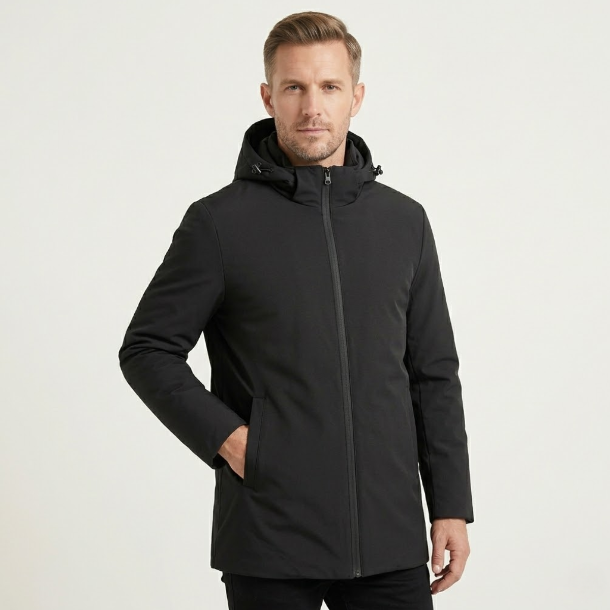 Jasper | Men's Puffer Jacket Olive Warm Hooded