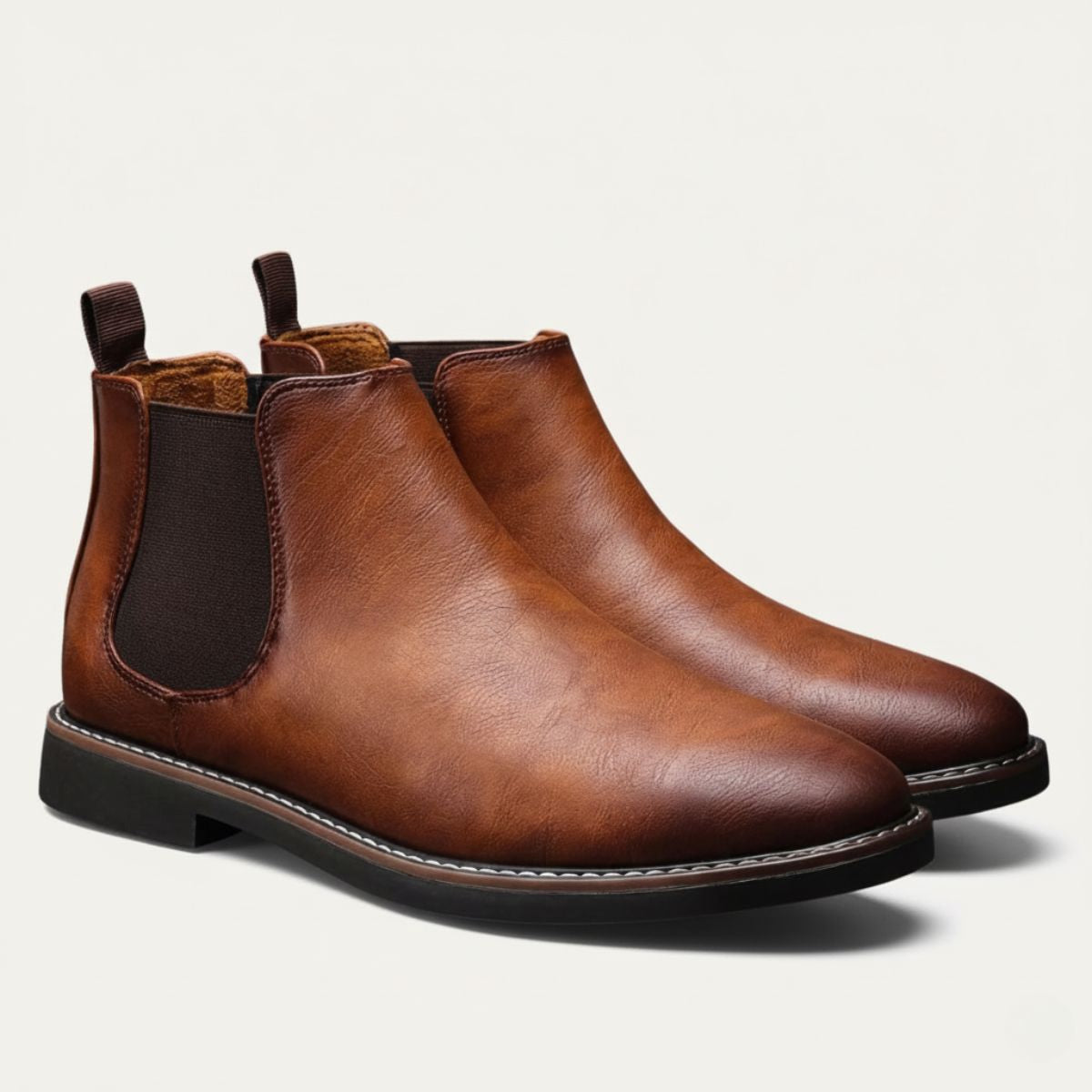 Bram | Men's Leather Chelsea Boots Brown