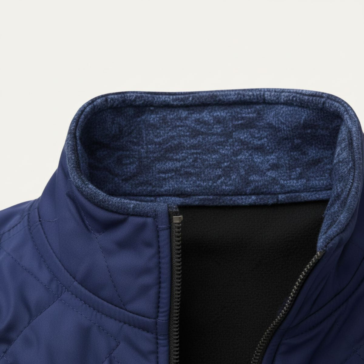 Heath | Men's Quilted Fleece Jacket Navy Blue