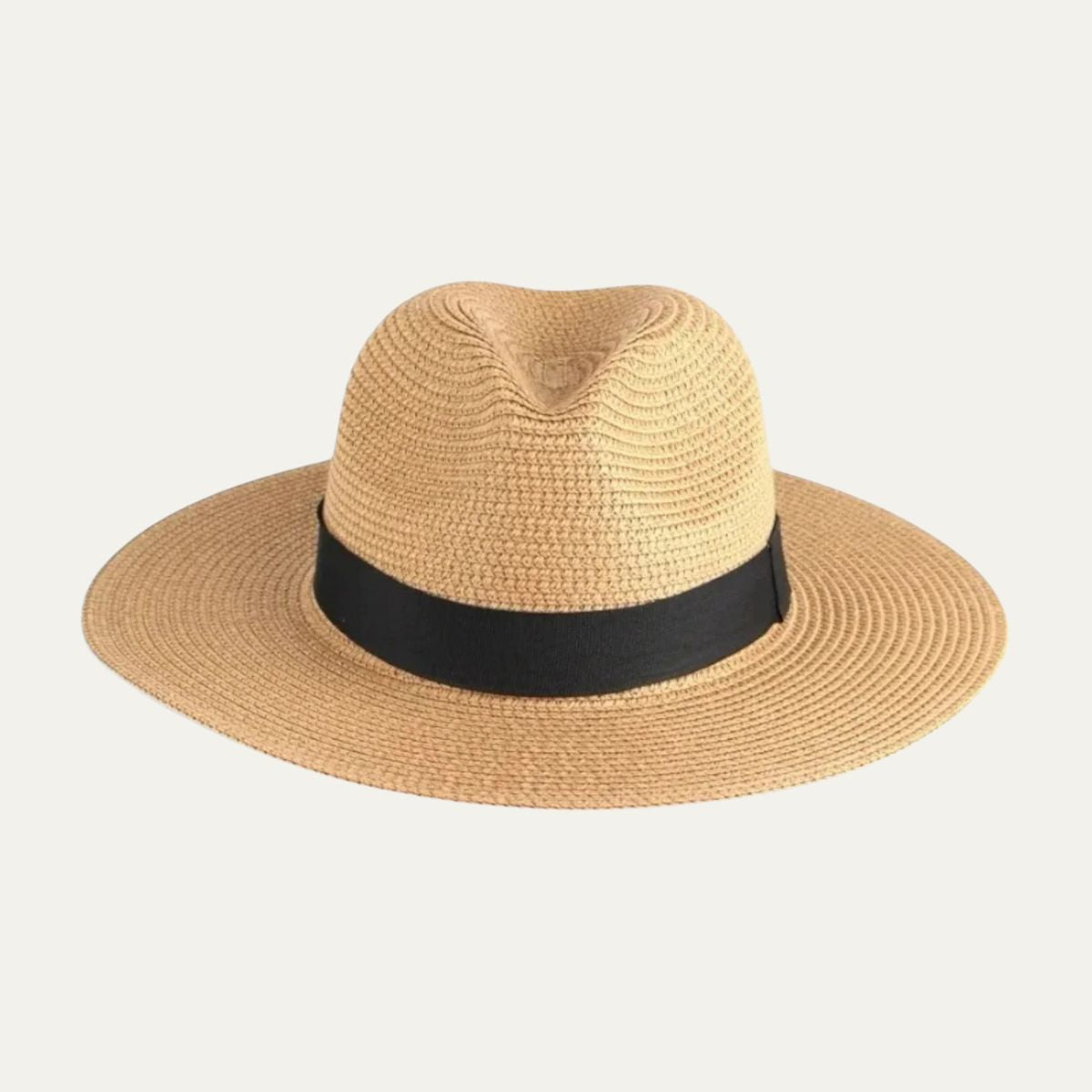 Paloma | Men's Straw Panama Hat Cream Black Band
