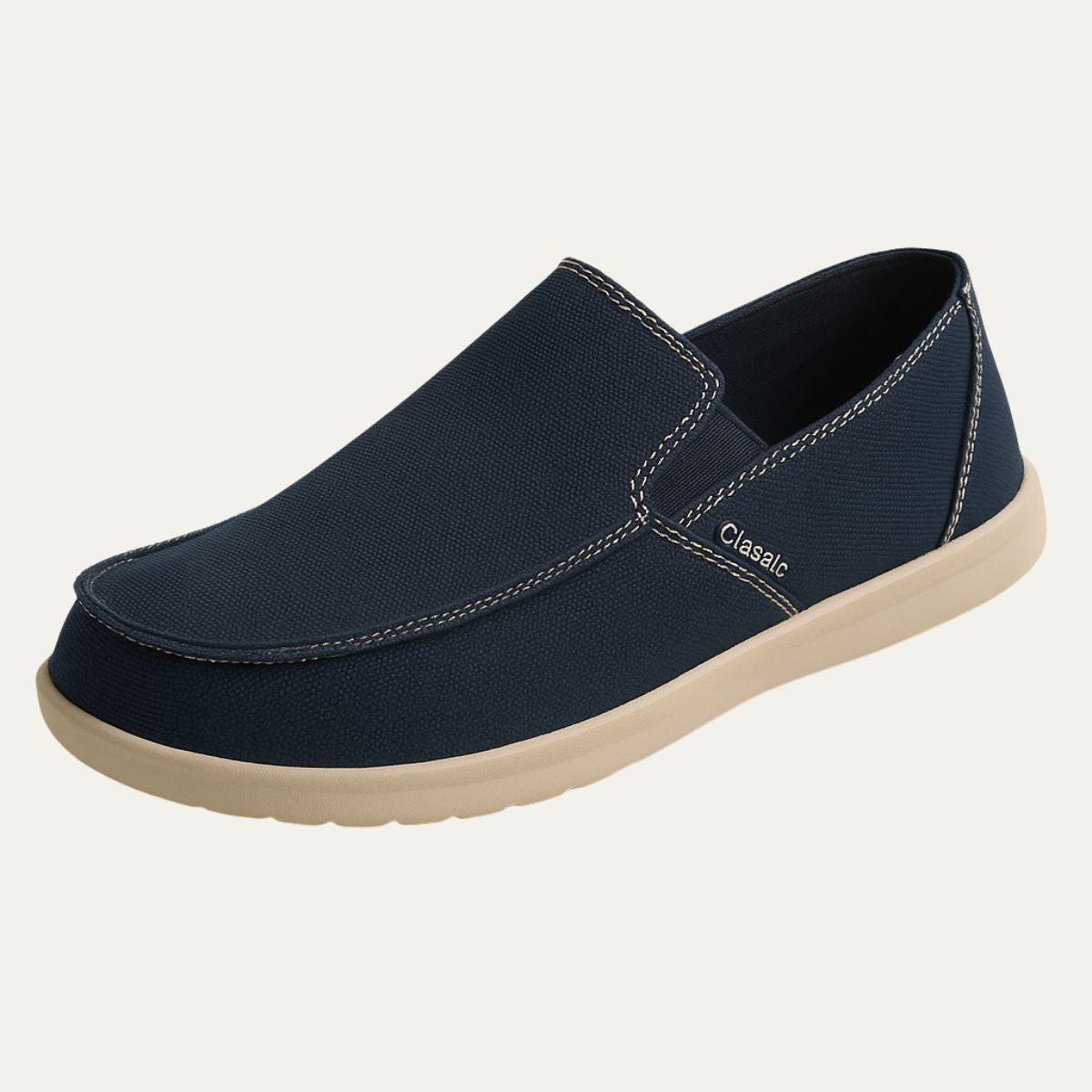 Ines | Men's Canvas Slip On Loafer Gray Comfort Shoes