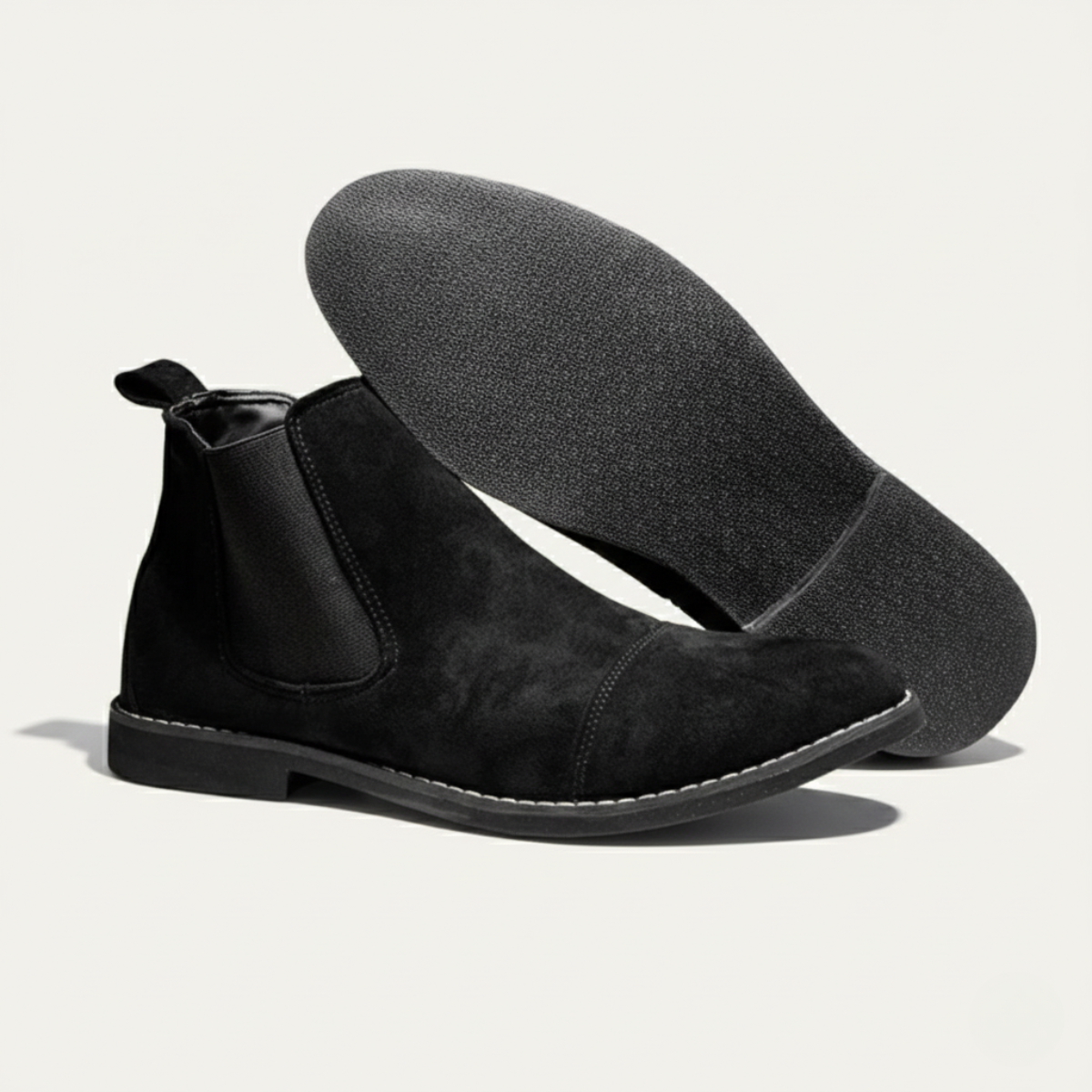 Hugo | Men's Chelsea Slip On Suede Boot Black