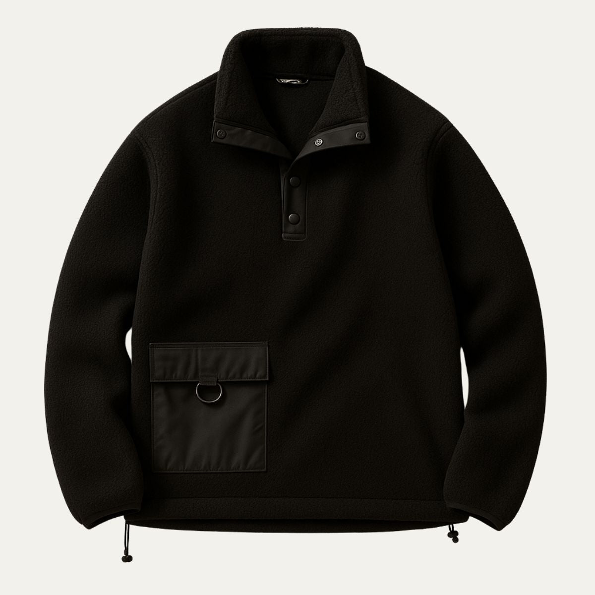 Elise | Men's Quarter Zip Sweater Olive Green Cargo Pocket