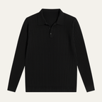 Dama Washington Soren men's ribbed polo shirt black long sleeve - view 8