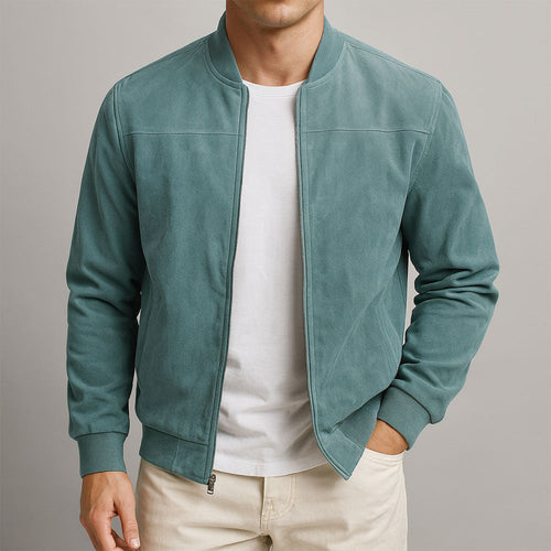 Dama Washington Axel men's suede zip jacket casual beige - view 2