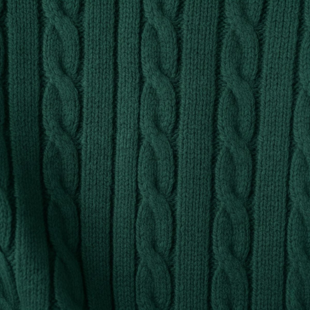 Sage | Men's Cable Knit Sweater Forest Green Crew Neck