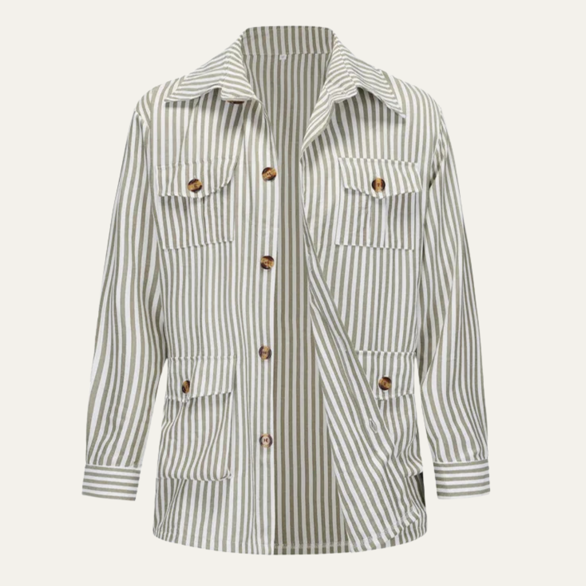 Cruz | Men's Striped Button Up Shirt Gray White Long Sleeve