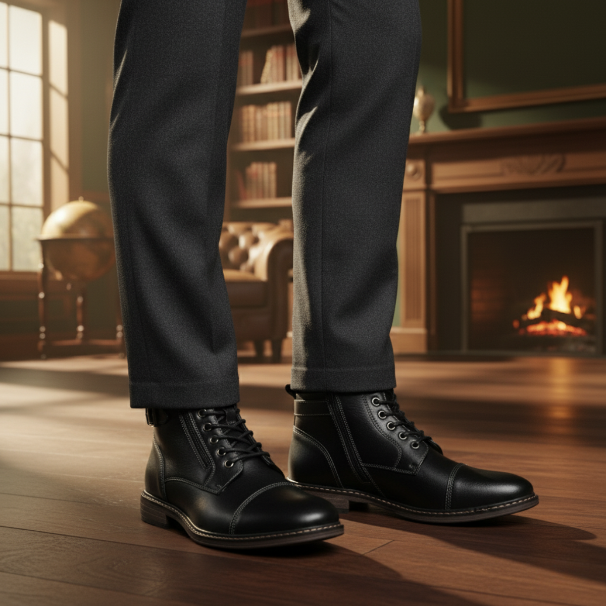 Axel | Men's Casual Vintage Leather Ankle Boots Brown