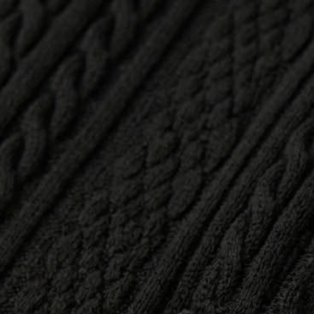 Dama Washington Beau men's cable knit polo shirt black short sleeve - view 4
