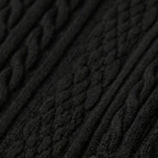 Dama Washington Beau men's cable knit polo shirt black short sleeve - view 4