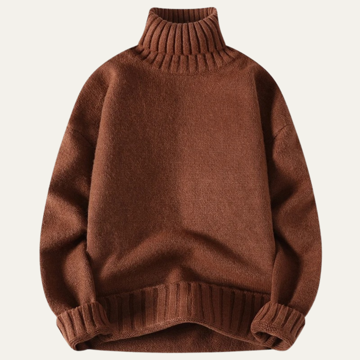 Bram | Men's Crew Neck Sweater Brown