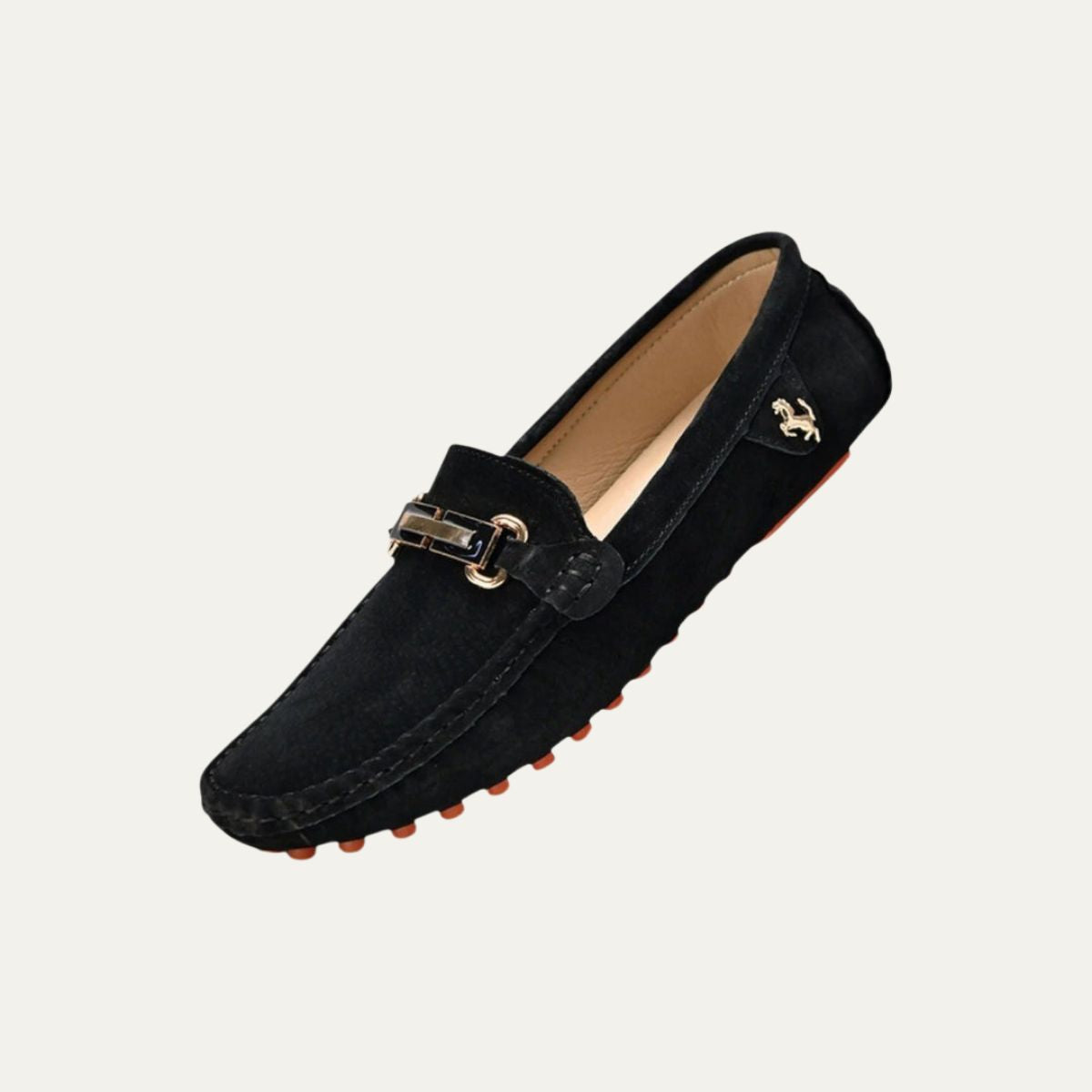 Rosa | Men's Suede Loafer Black Driver Shoe