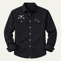 Dama Washington Callum men's western denim shirt black cowboy print - view 2