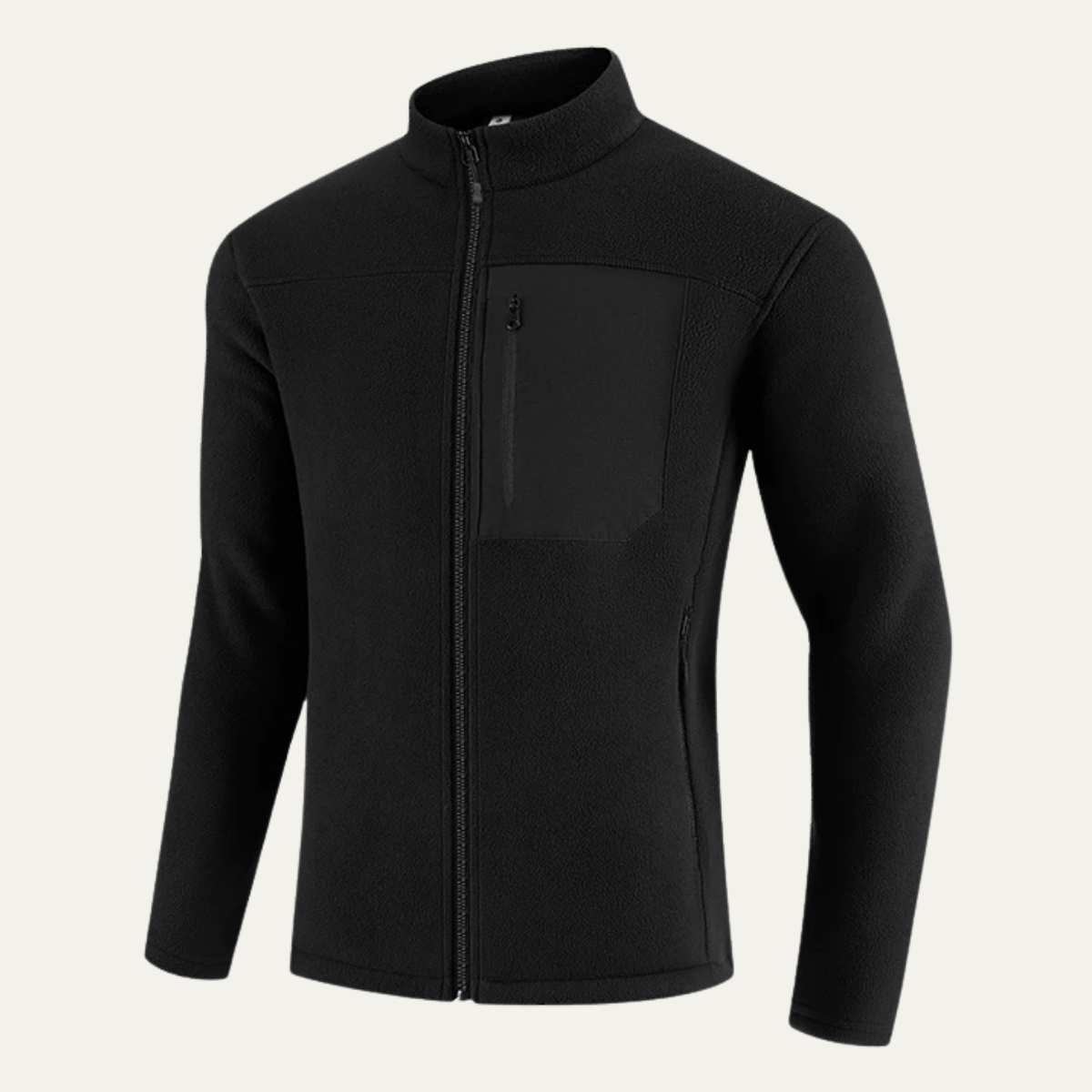 Blake | Men's Fleece Jacket Black Zip Up Thermal