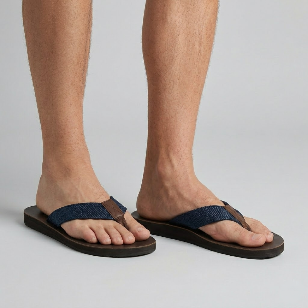 Dama Washington Sirmione men's summer slip on flip flops deep blue - front view