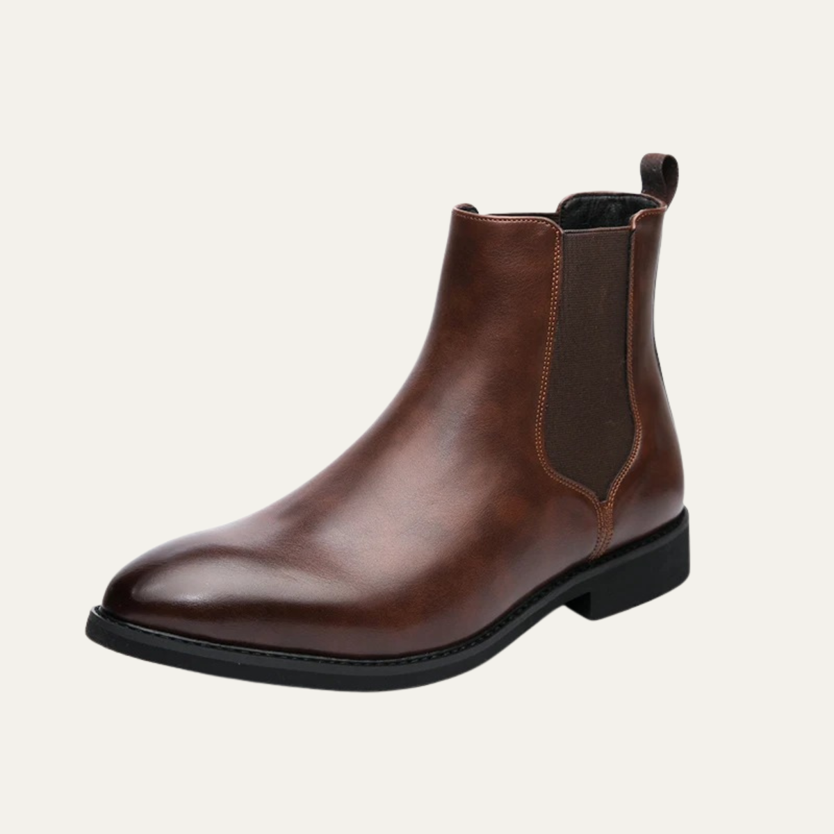 Beau | Men's Chelsea Boots Brown Leather Smart Casual