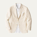 Dama Washington Axel men's linen blazer cream smart casual single breasted - view 2