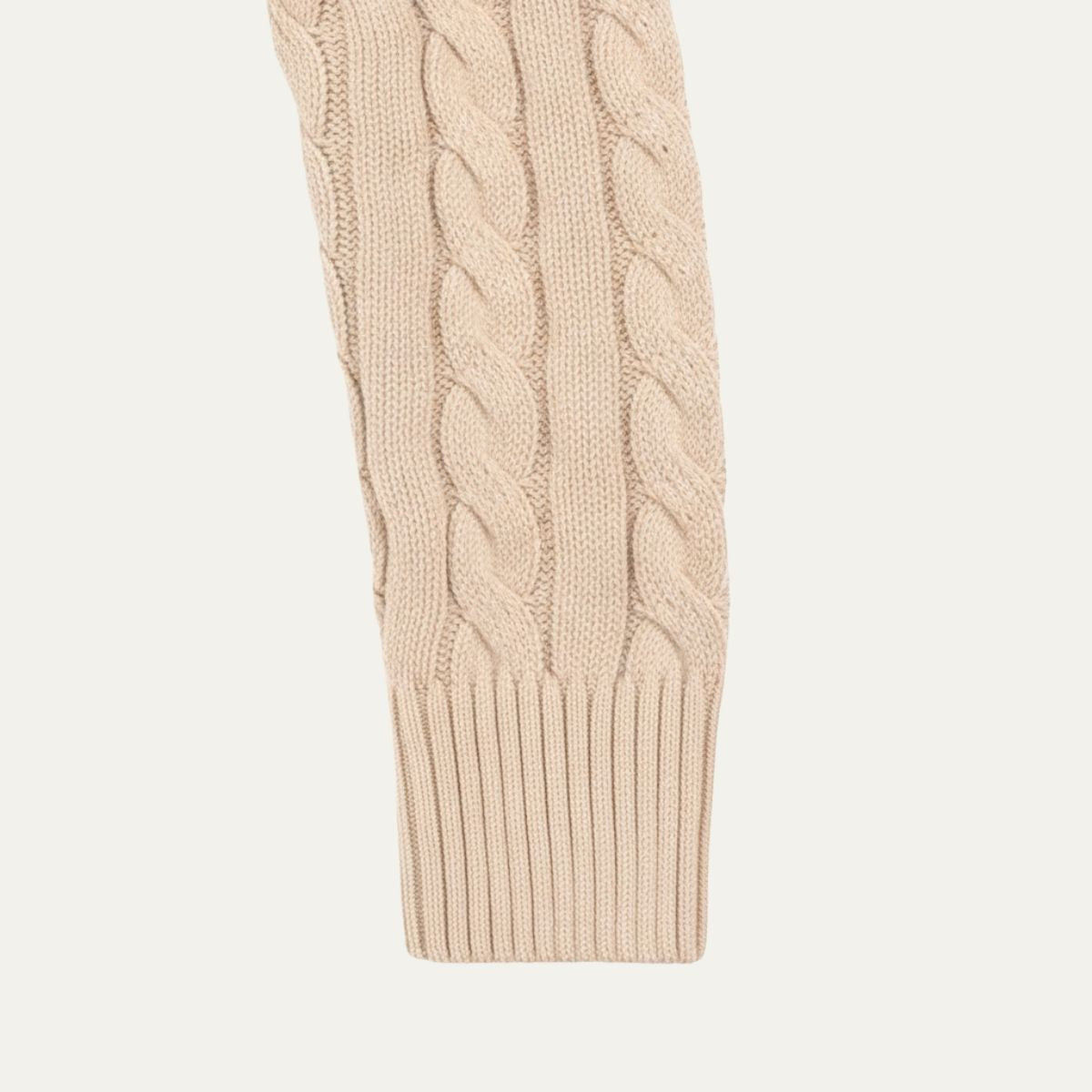 Bram | Men's Quarter Zip Cable Knit Sweater Cream