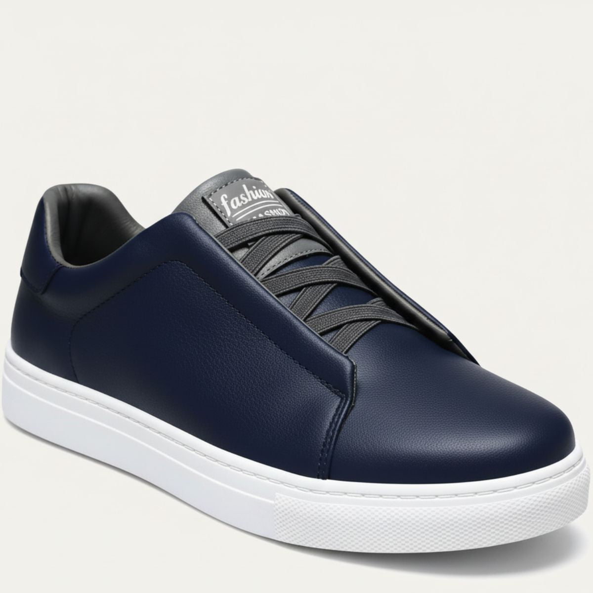 Luca | Men's Leather Sneaker Navy White Sole