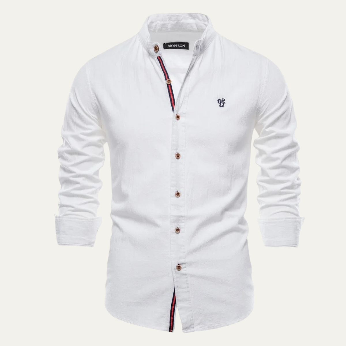 Axel | Men's Button Up Shirt White Long Sleeve