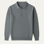 Dama Washington Sable men's knit polo sweater cream collared - view 4