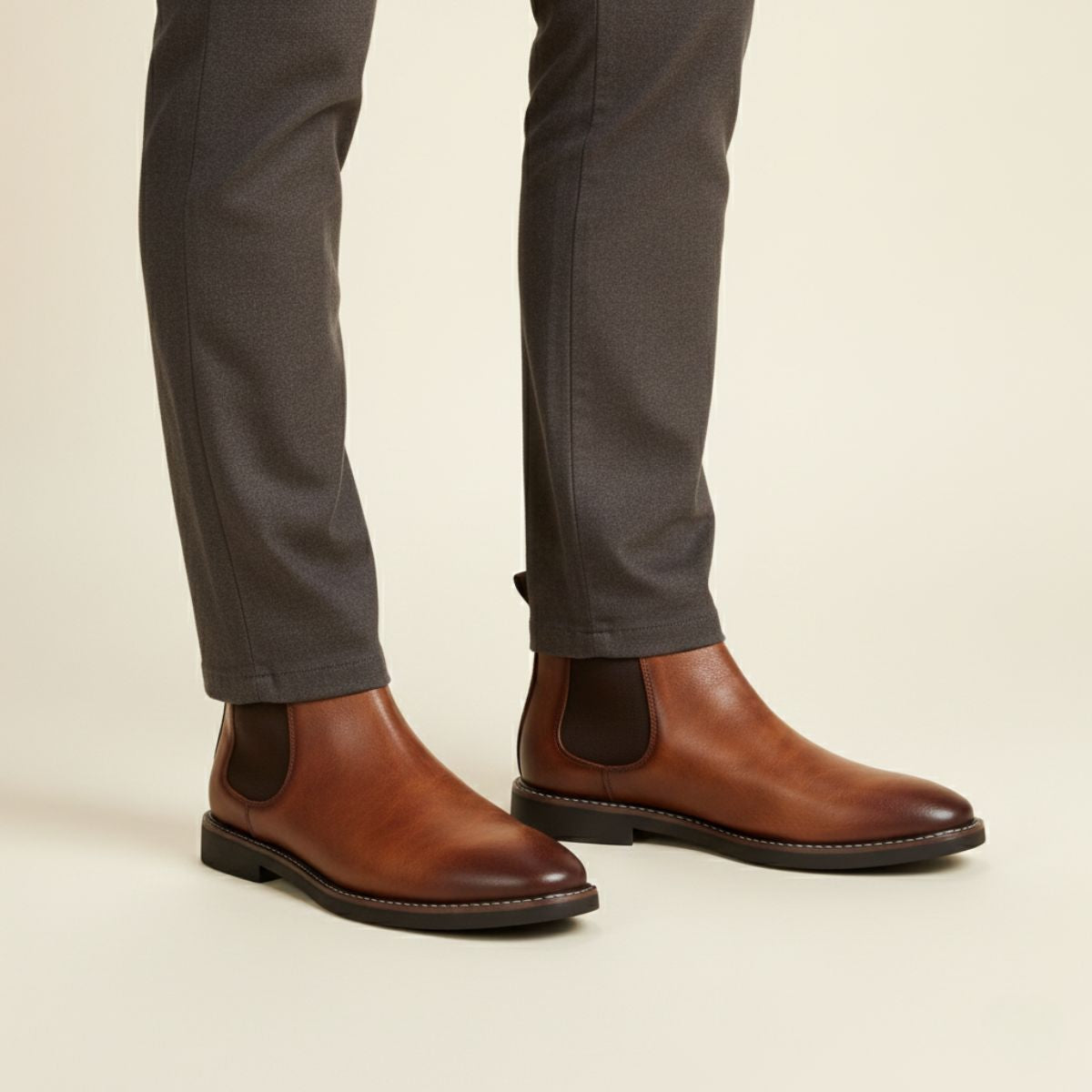 Bram | Men's Leather Chelsea Boots Brown