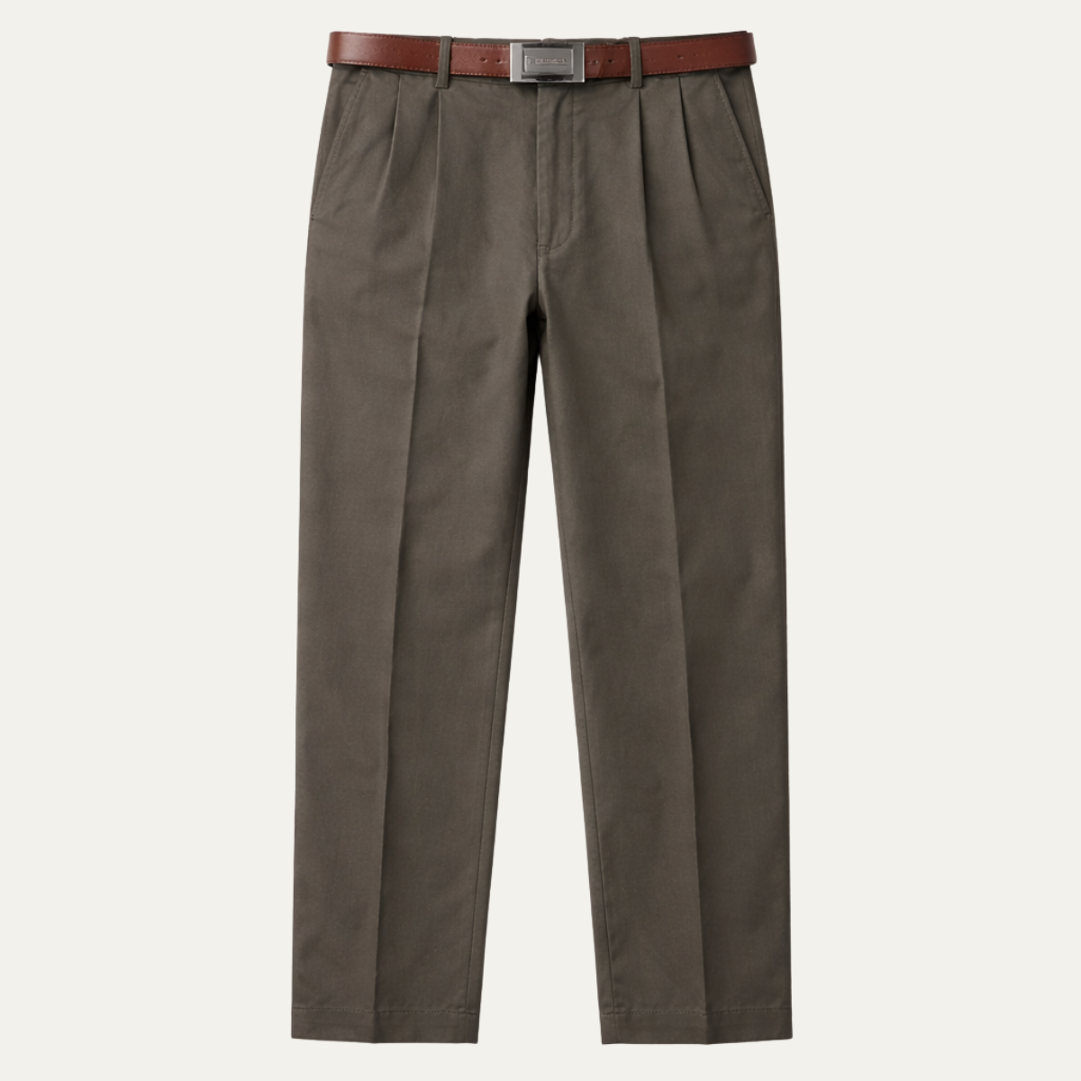 Orrin | Men's Straight Leg Dress Pants Gray Pleated
