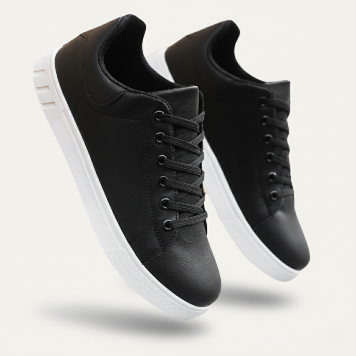 Kael | Men's Leather Low Top Sneaker Brown White Sole