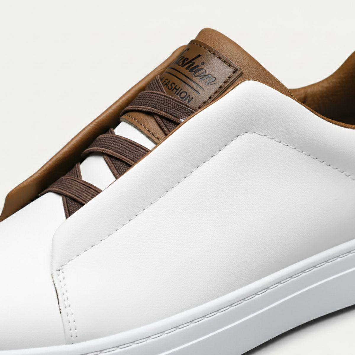 Luca | Men's Leather Sneaker Navy White Sole