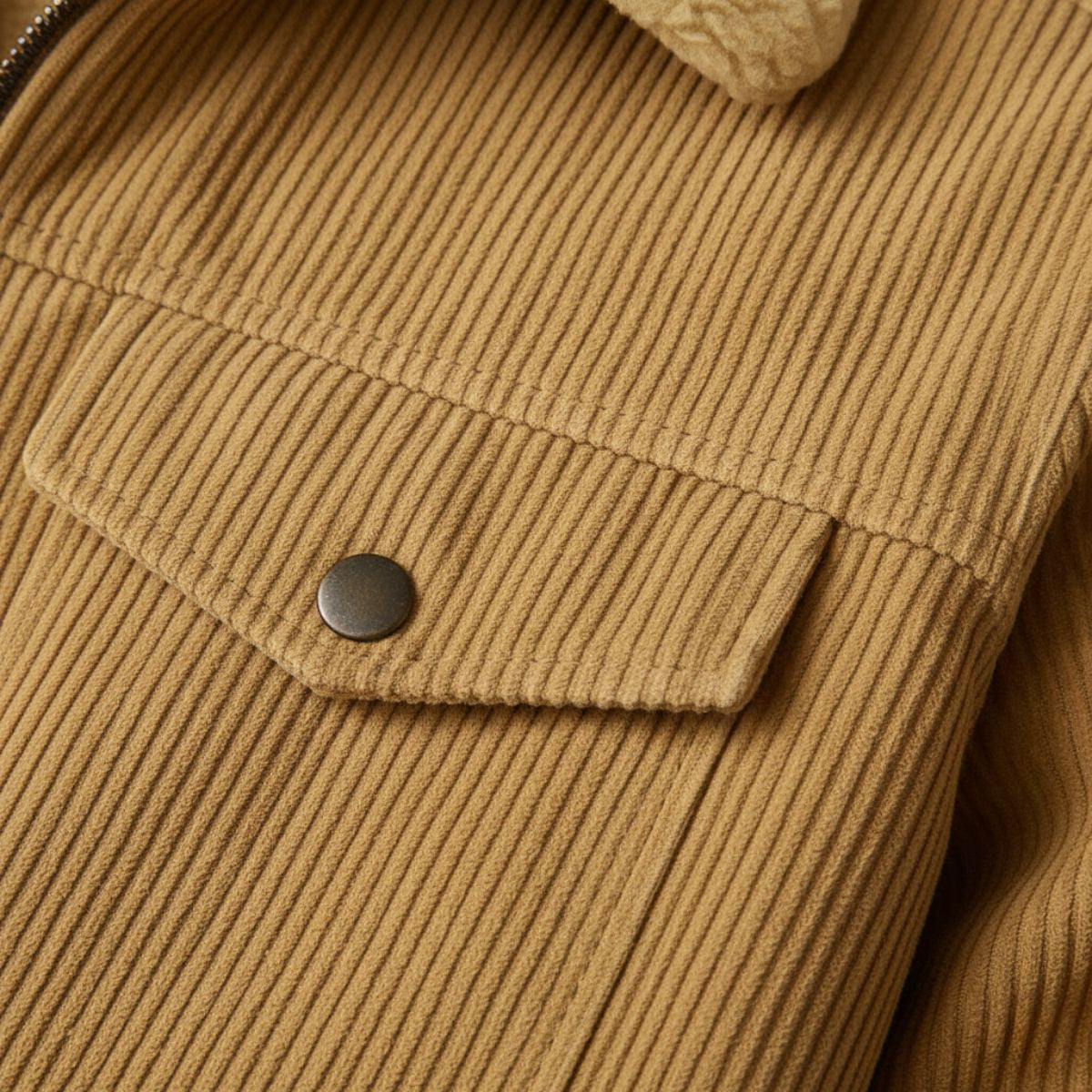 Blake | Men's Sherpa Lined Corduroy Jacket Camel