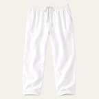 Dama Washington Axel men's casual loose fit linen drawstring pants white - view 9