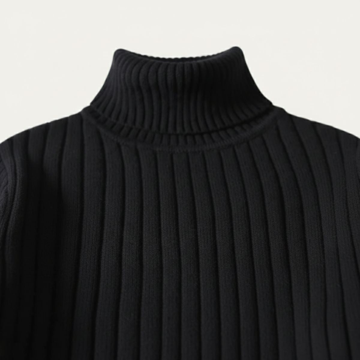 Bram | Men's Ribbed Turtleneck Sweater Black