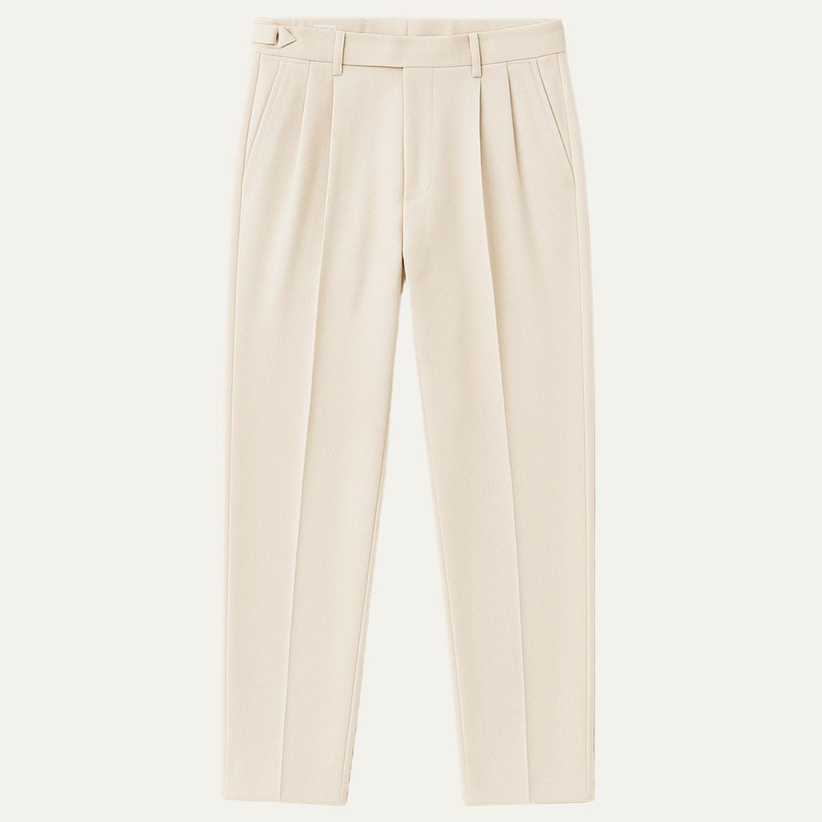 Bram | Men's Pleated Dress Pants Brown Tapered Ankle