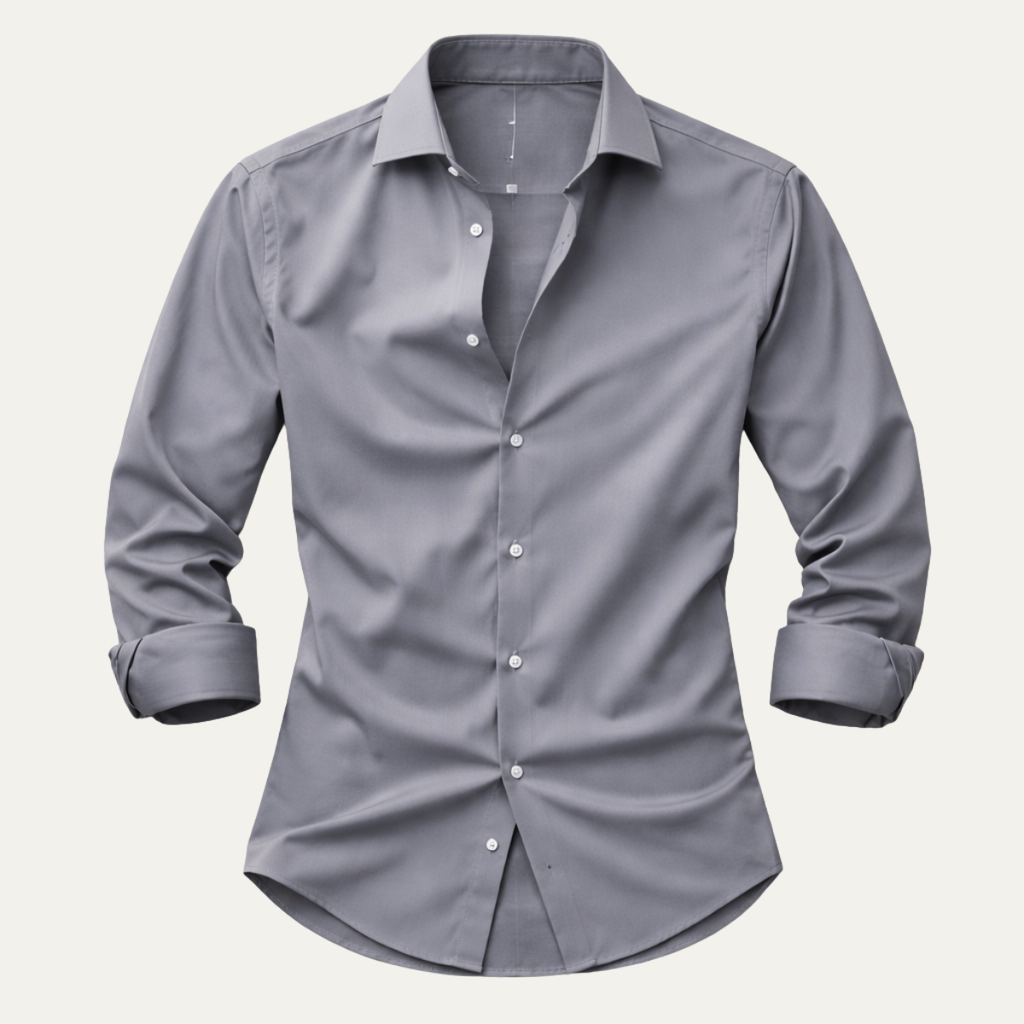 Dama Washington Blake men's slim fit button up shirt gray long sleeve - view 8