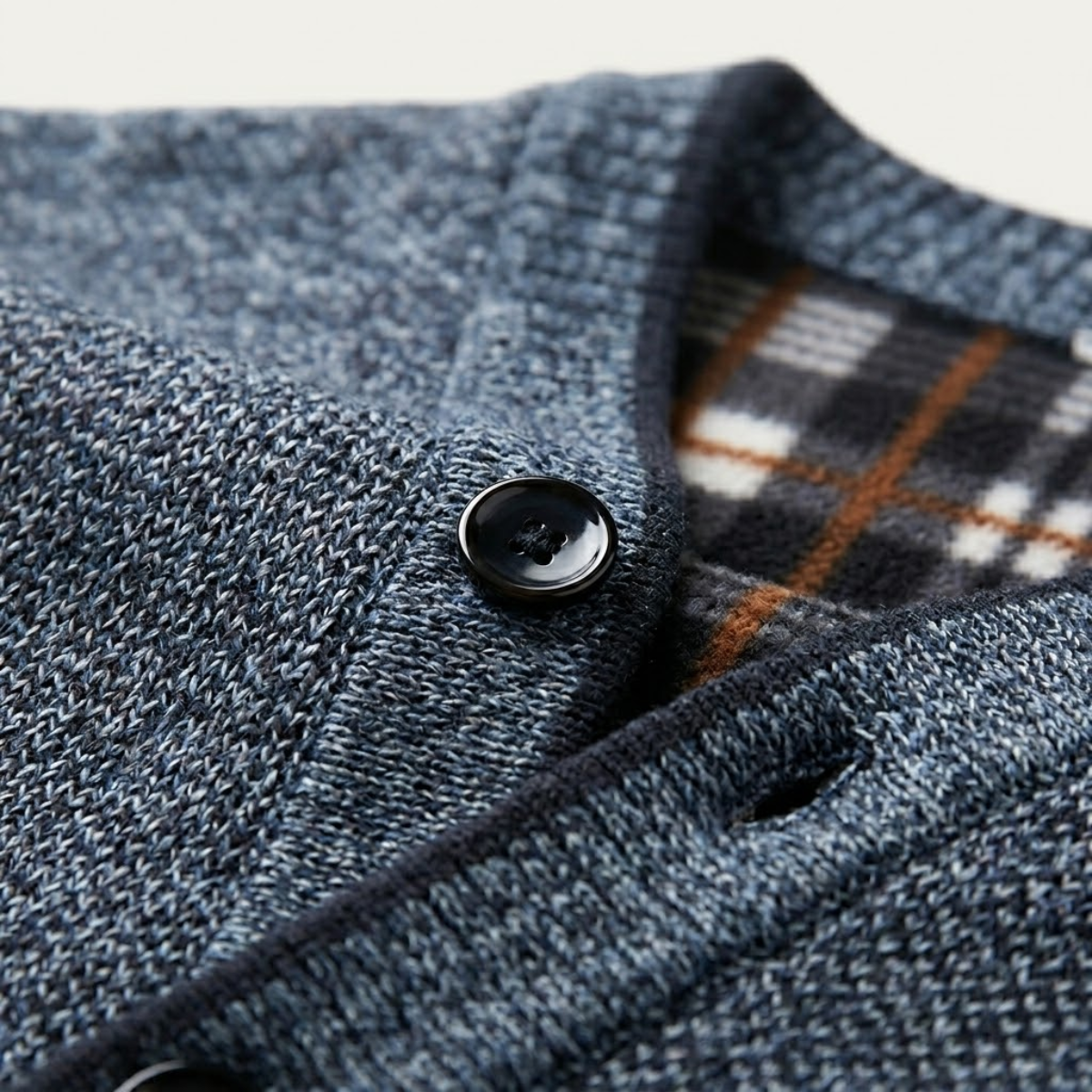Beau | Men's Cardigan Gray Cable Knit Button Up Pockets