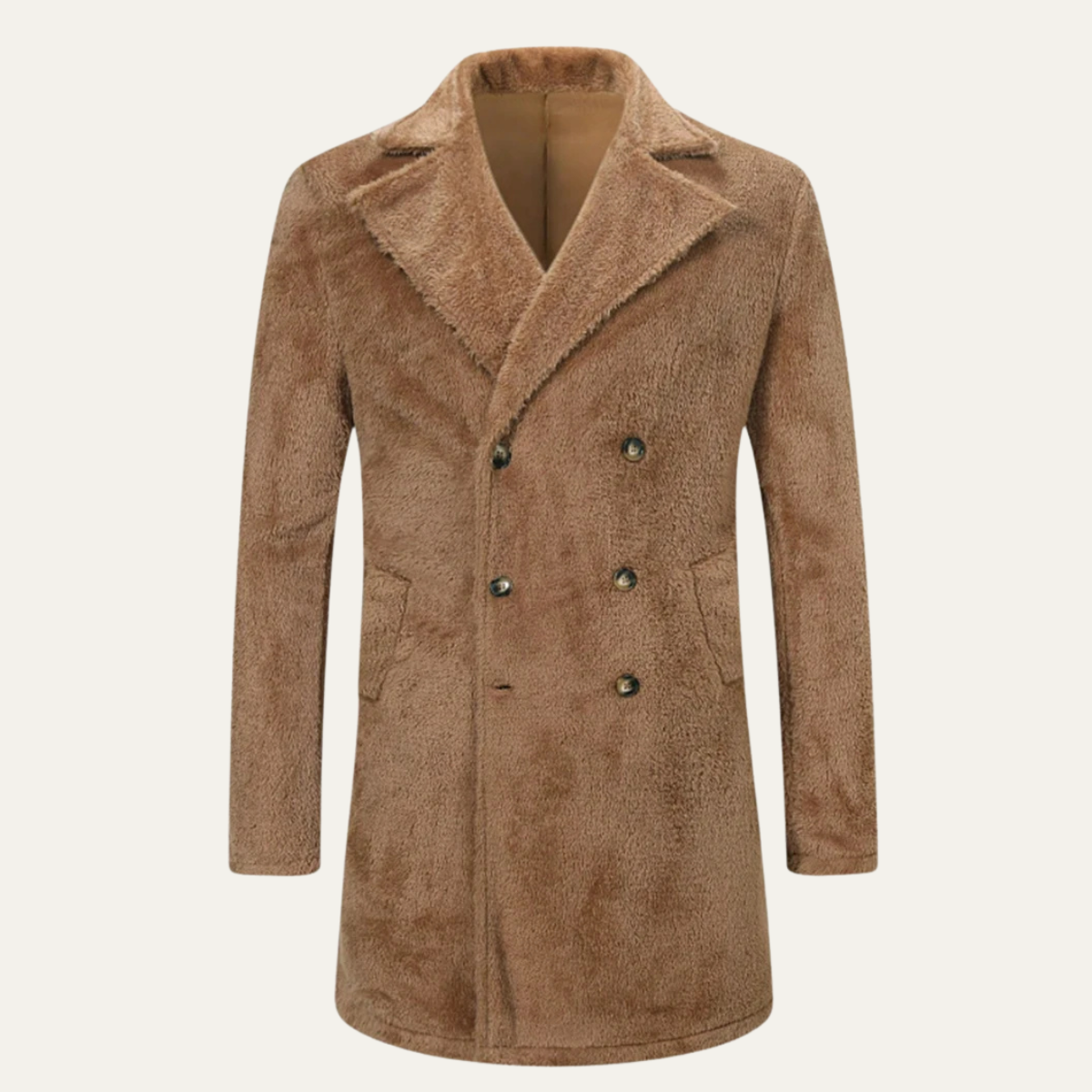 Hale | Men's Double Breasted Wool Coat Camel